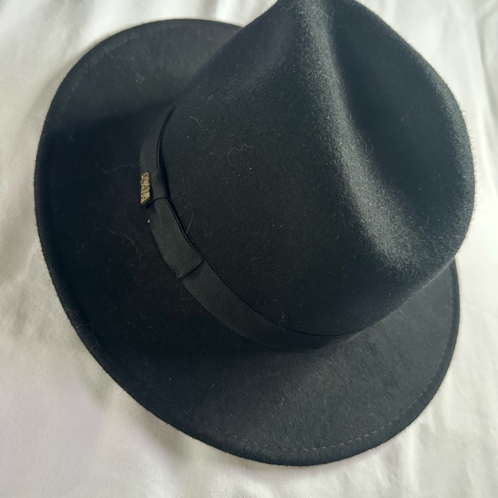 Scala Elegant Black Fedora Hat